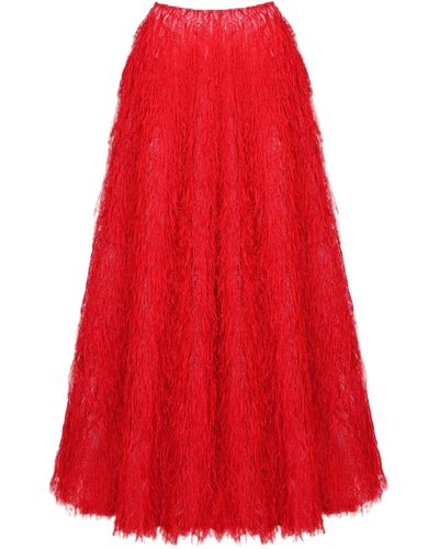 Lily Was Here Evening Maxi Skirt - Red