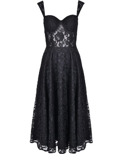 Lily Was Here Extremely Feminine Dress Made Of Lace - Black