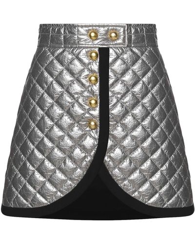 KEBURIA Diamond Quilted Mini Skirt - Black