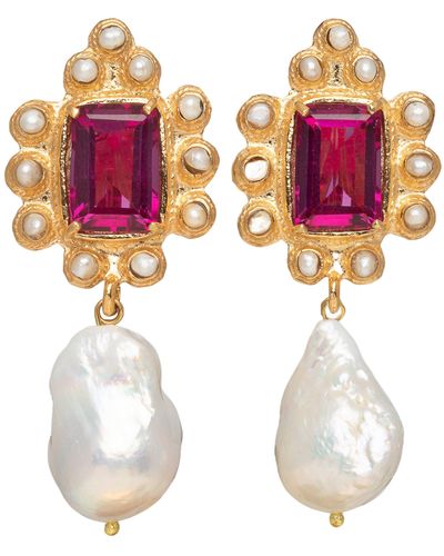 Christie Nicolaides Amalita Earrings Hot - Pink