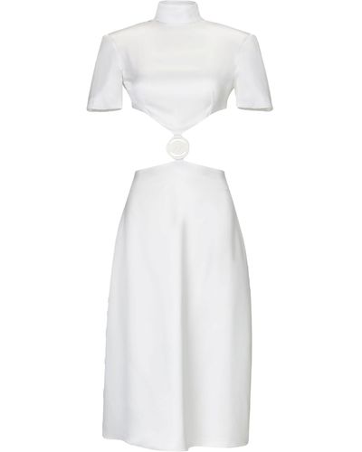 Vestiaire d'un Oiseau Libre Paloma Blanca Silk Dress - White