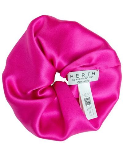 HERTH Edi Hot: Gots Organic Silk Scrunchie - Pink