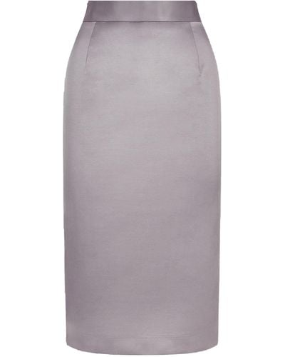 Femponiq Cotton-Blend Sateen Pencil Skirt () - Gray