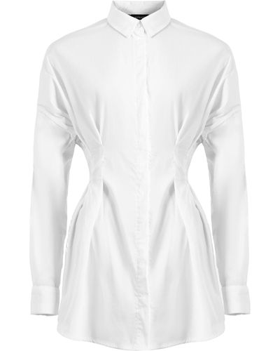 OW Collection Ella Shirt Dress - White