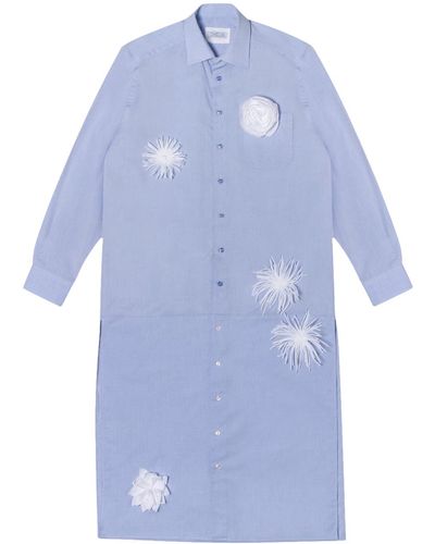 OMELIA Recycled Shirt-Dress 83 Bl - Blue