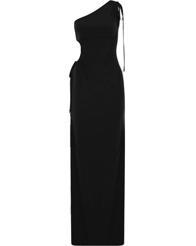 Lora Istanbul Zelda One Shoulder Maxi Dress - Black