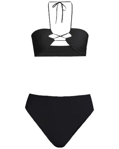 SARA CRISTINA Ola Bikini With High-Waisted Bottom - Black