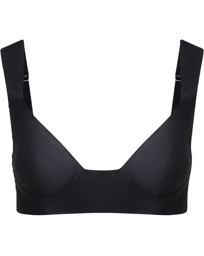 NDS the label Structured Silk And Wool-Blend Bralette Top - Black