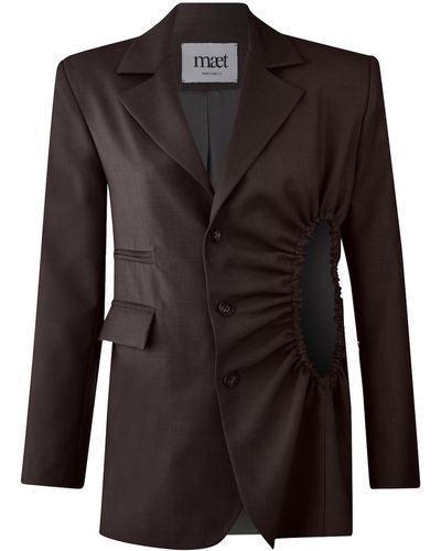 Maet Bronte Single-Breasted Jacket With Cut-Out Detail - Black