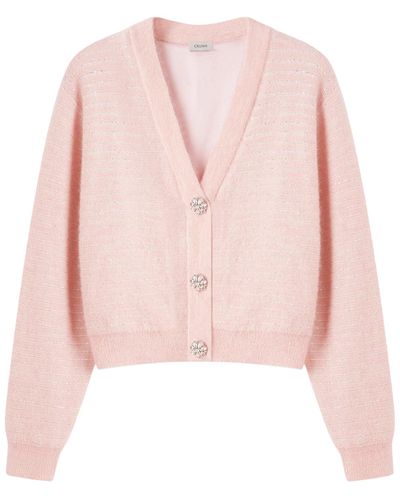 CRUSH Collection Sequined Short Cardigan - Pink