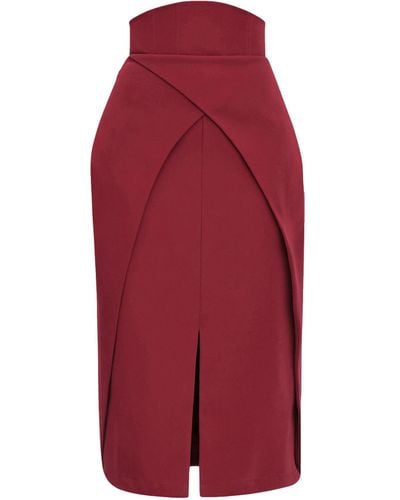 Andrea Iyamah Sita Corset Skirt - Red