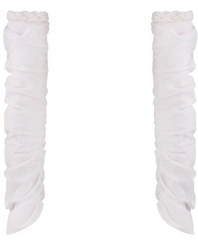 Total White Chiffon Sleeves - White