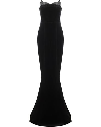 Nana Jacqueline Juliana Velvet Dress - Black