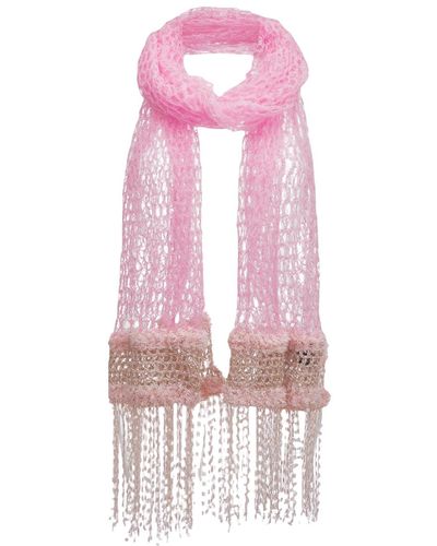 Andreeva Baby Cashmere Handmade Knit Shawl - Pink