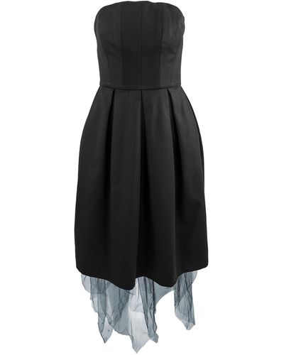 Theo the Label Aphrodite Dress With Tulle Hem - Black