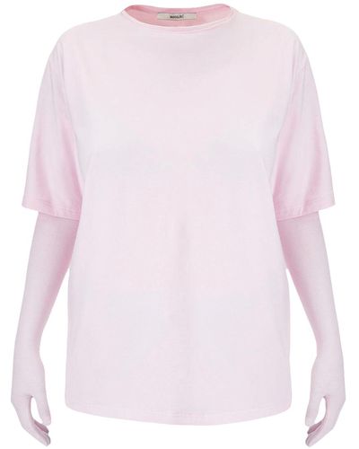 MANURI Bobby Set [T-Shirt + Gloves] - Pink