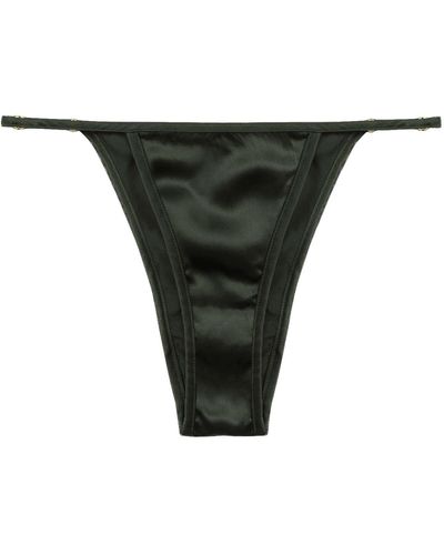 HERTH Elle: Gots Organic Silk Mid-Rise Panties - Black