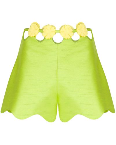 Declara Zinnia Floral Shorts - Yellow