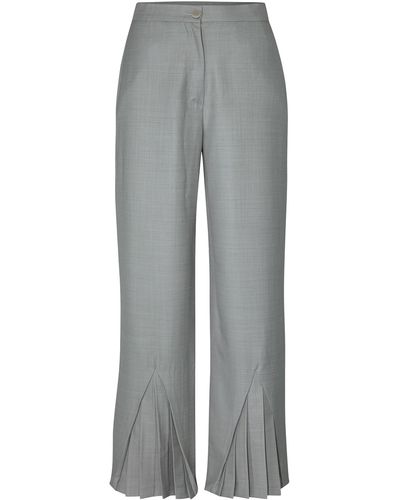 Maet Arriety Hem Pleated Pants - Gray