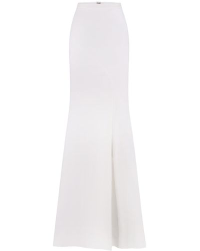 Total White Maxi Slit Skirt - White