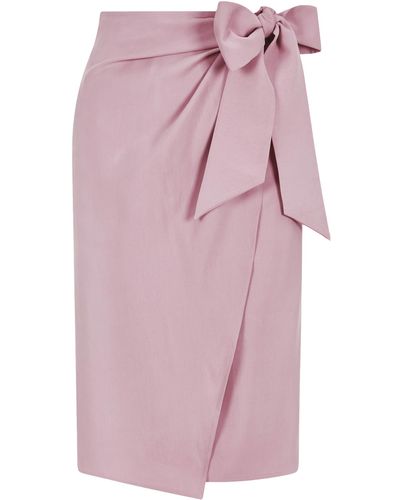 Femponiq Bow Tie Wrap Skirt (Pastel) - Pink