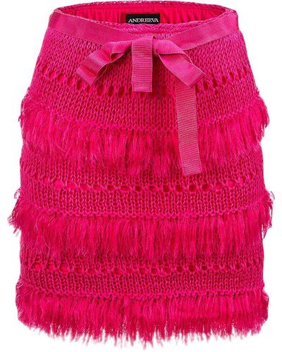 Andreeva Handmade Knit Skirt - Pink