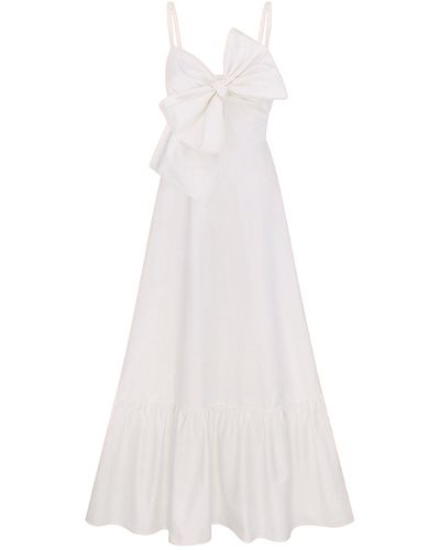Total White Sundress With A Bow - White