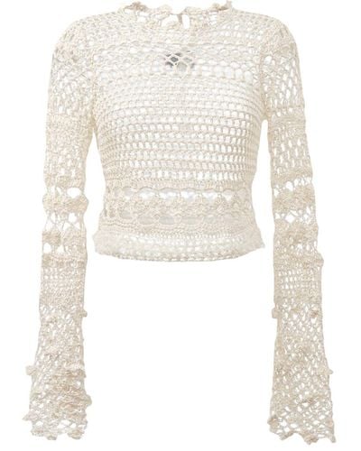 Andreeva Malva Handmade Crochet Top - White