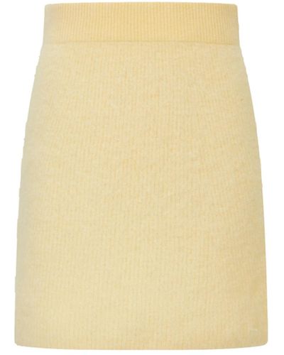 CRUSH Collection Fluffy Cashmere Skirt - Natural