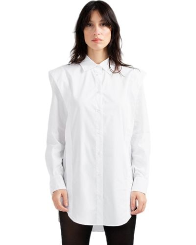 Divalo Keisd Wide Shoulders Shirt - White