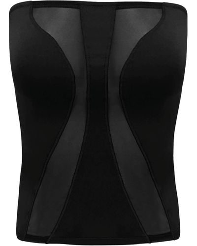 OW Collection Swirl Tube Top - Black