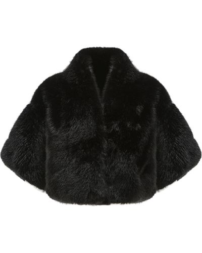 Nana Jacqueline Sophia Fur Coat () - Black