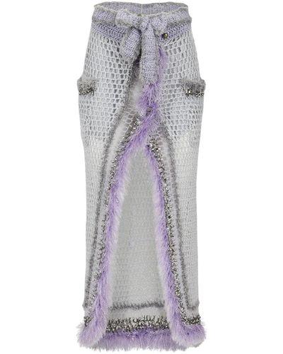Andreeva Light Handmade Knit Skirt - Gray