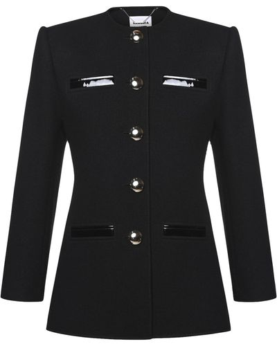 KEBURIA Longline Wool Jacket - Black