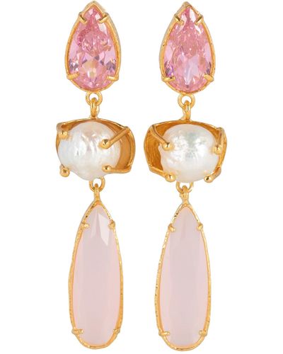 Christie Nicolaides Giuseppina Earrings Pale - Pink