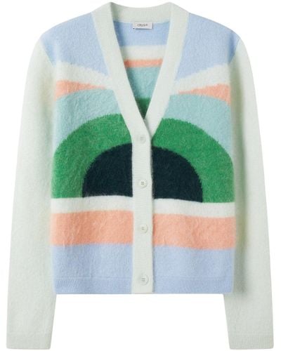 CRUSH Collection Fluffy Cashmere Cardigan - Green
