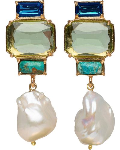 Christie Nicolaides Bambina Earrings Pale - Green