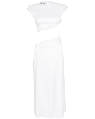 Maet Rhea Silk Skirt Set - White
