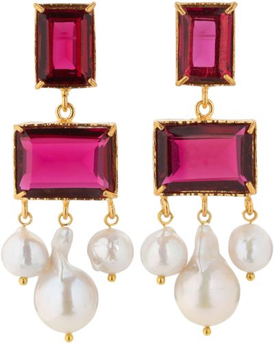 Christie Nicolaides Emma Earrings Hot - Pink
