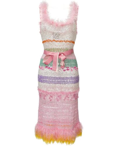 Andreeva California Handmade Knit Dress - Pink