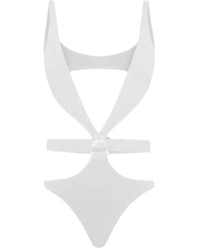 Oceanus Carlotta Halterneck Premium Swimsuit - White