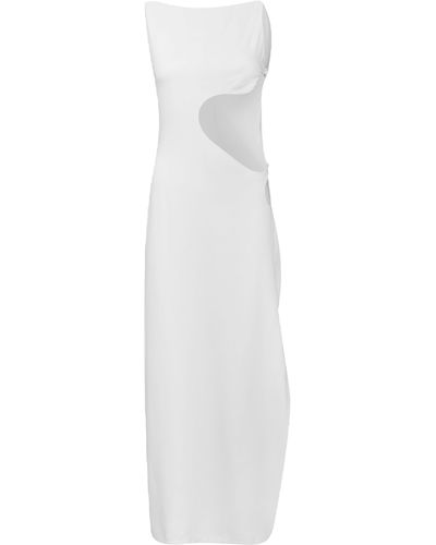Maet Dije Long Dress With Cut Outs - White