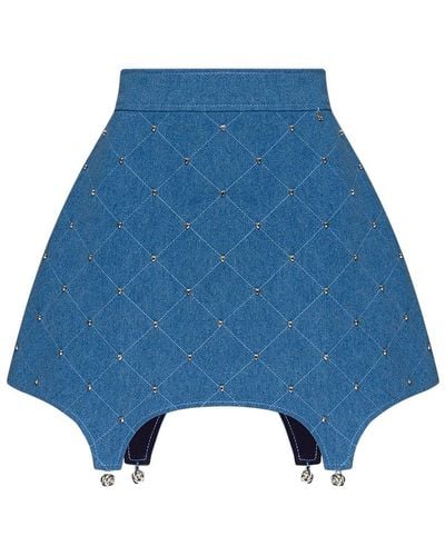 GURANDA Denim Mini Skirt - Blue