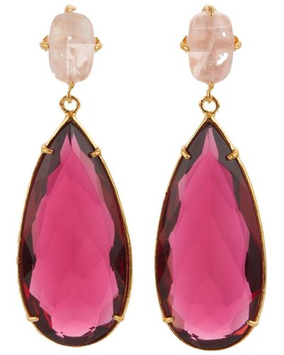 Christie Nicolaides Franca Earrings Hot - Pink