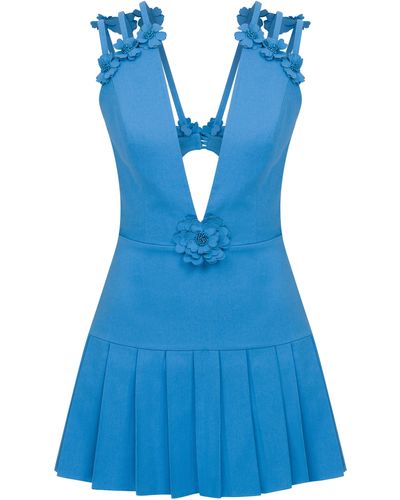 Declara Buttercup Floral Dress - Blue