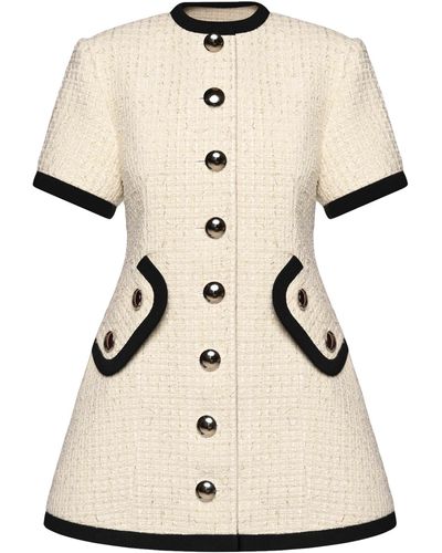 KEBURIA Tweed Mini Dress - Natural