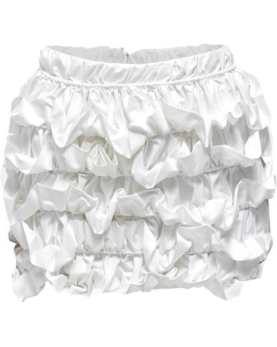 Maet Zaida Ruffled Mini Skirt - White