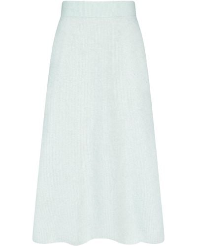 CRUSH Collection Fluffy Cashmere Skirt - White