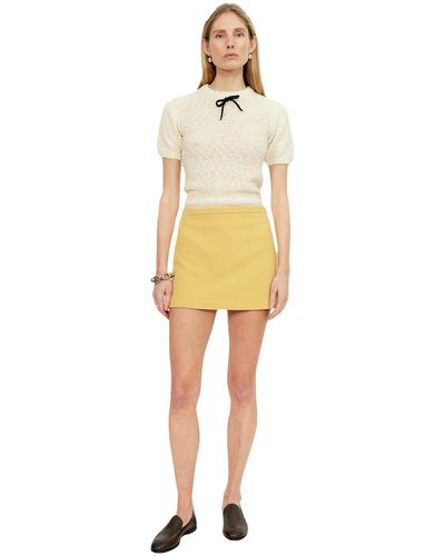 Musier Paris Vania Mini Skirt - Yellow