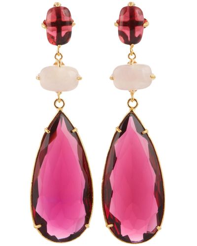 Christie Nicolaides Francesca Earrings Hot - Pink